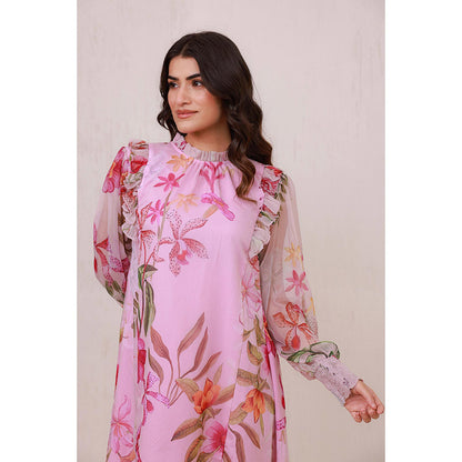 AROOP SHOP INDIA Pink Clover Mini Dress