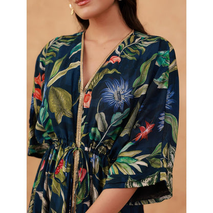 AROOP SHOP INDIA Navy Blue Gladia Midi Dress