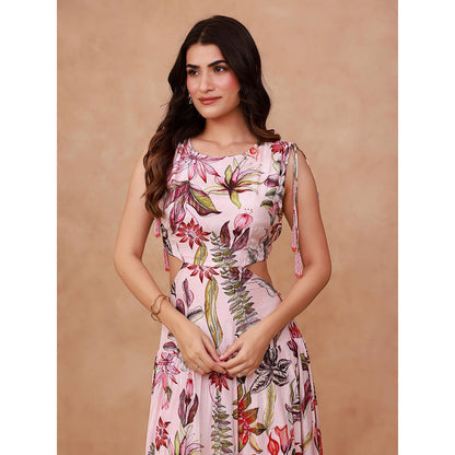 AROOP SHOP INDIA Pink Cosmos Midi Dress