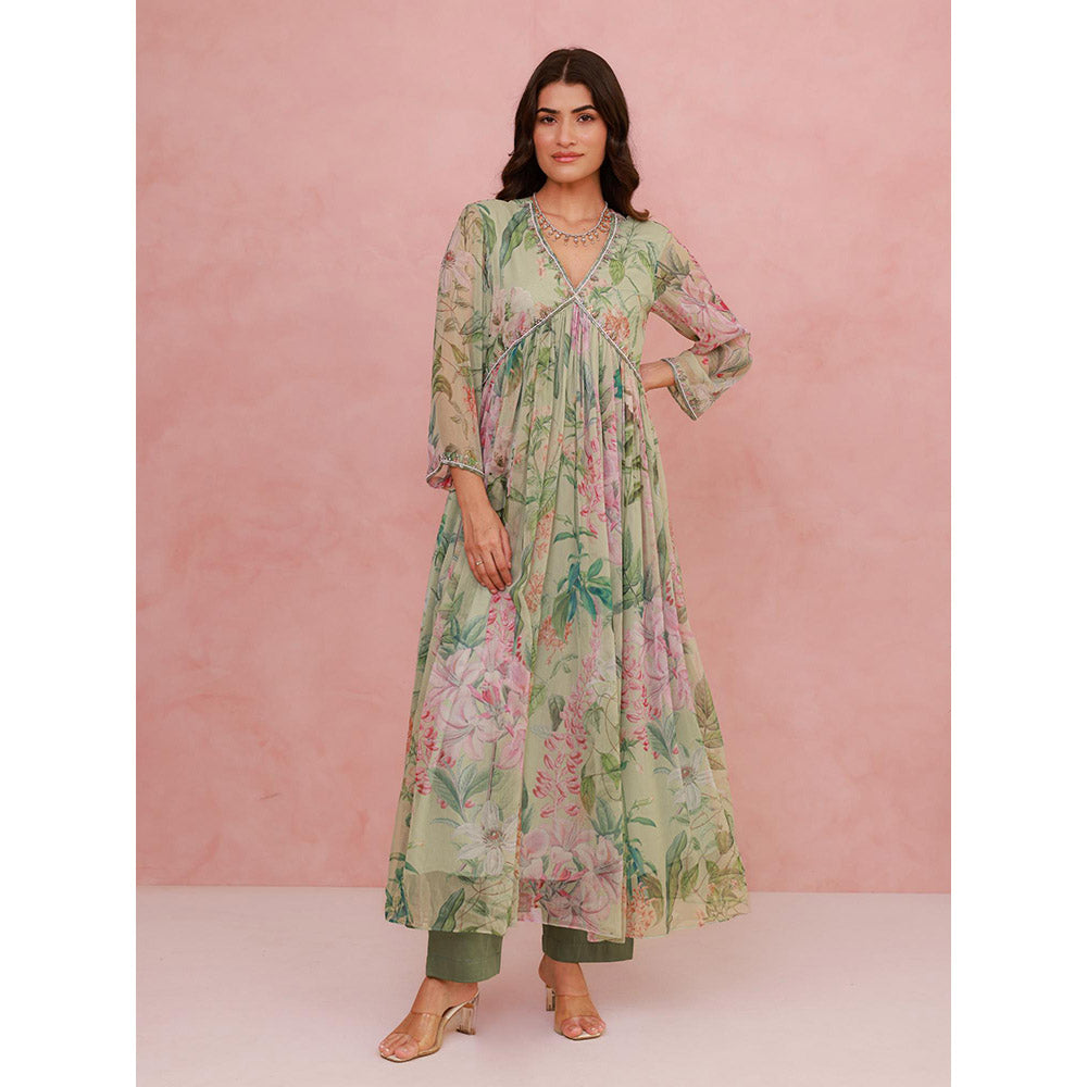AROOP SHOP INDIA Roselynn Anarkali Kurta with Pant