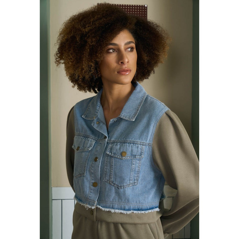 Aruni Military Green Jersey Denim Co-Ord (Set of 2)