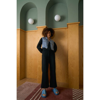 Aruni Black Jersey Denim Co-Ord (Set of 2)