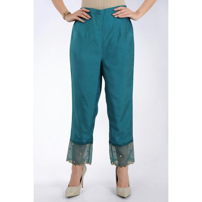 Asaga Anjun Teel Embroidered Chanderi Silk Kurta with Pants and Organza Dupatta (Set of 3)