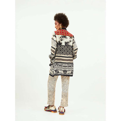 Aseem Kapoor Atri Printed Shirt With Plain Collar