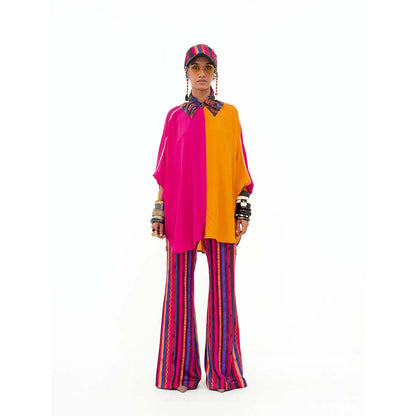 Aseem Kapoor Mandala Solid Color Block Shirt With Detailed Collar
