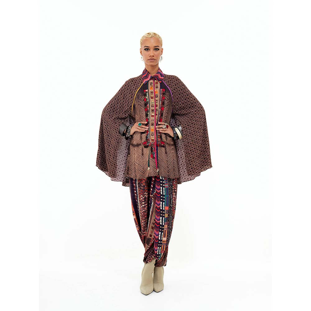 Aseem Kapoor Printed Atri Shirt With Highlighted Yoke