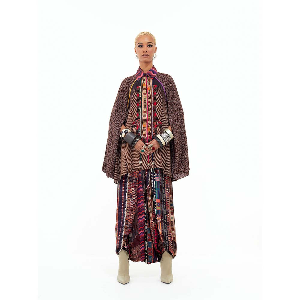 Aseem Kapoor Printed Atri Shirt With Highlighted Yoke