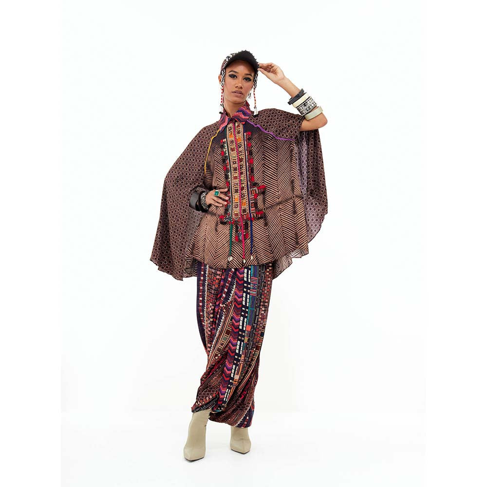 Aseem Kapoor Printed Atri Shirt With Highlighted Yoke