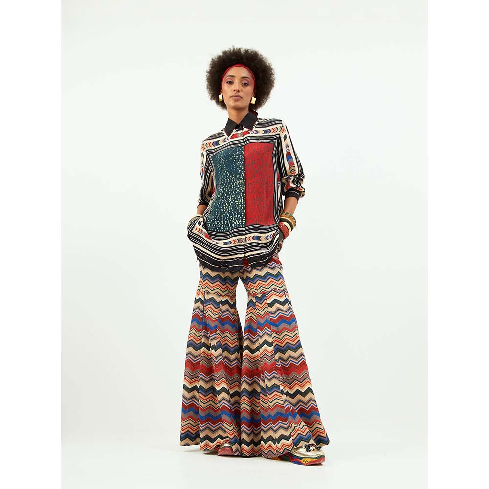 Aseem Kapoor Multi Colour Atri Shirt with Sharara (Set of 2)