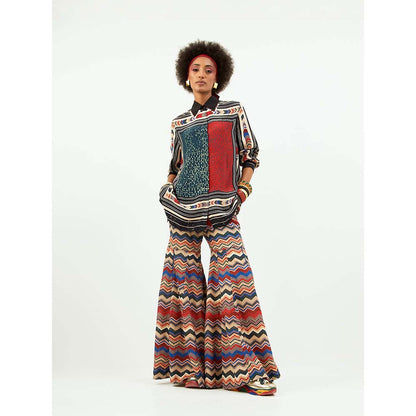 Aseem Kapoor Multi Colour Atri Shirt with Sharara (Set of 2)