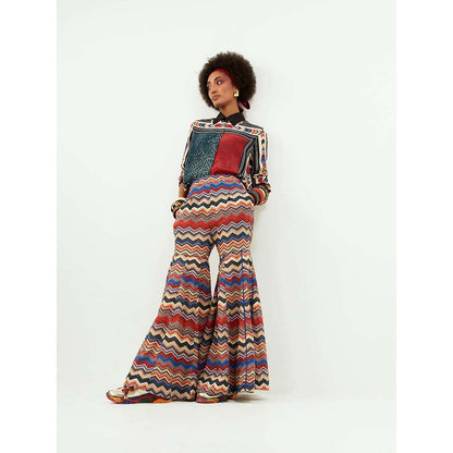 Aseem Kapoor Multi Colour Atri Shirt with Sharara (Set of 2)