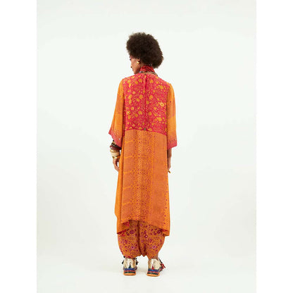 Aseem Kapoor Orange Mitra Long Kurta with Pant (Set of 2)