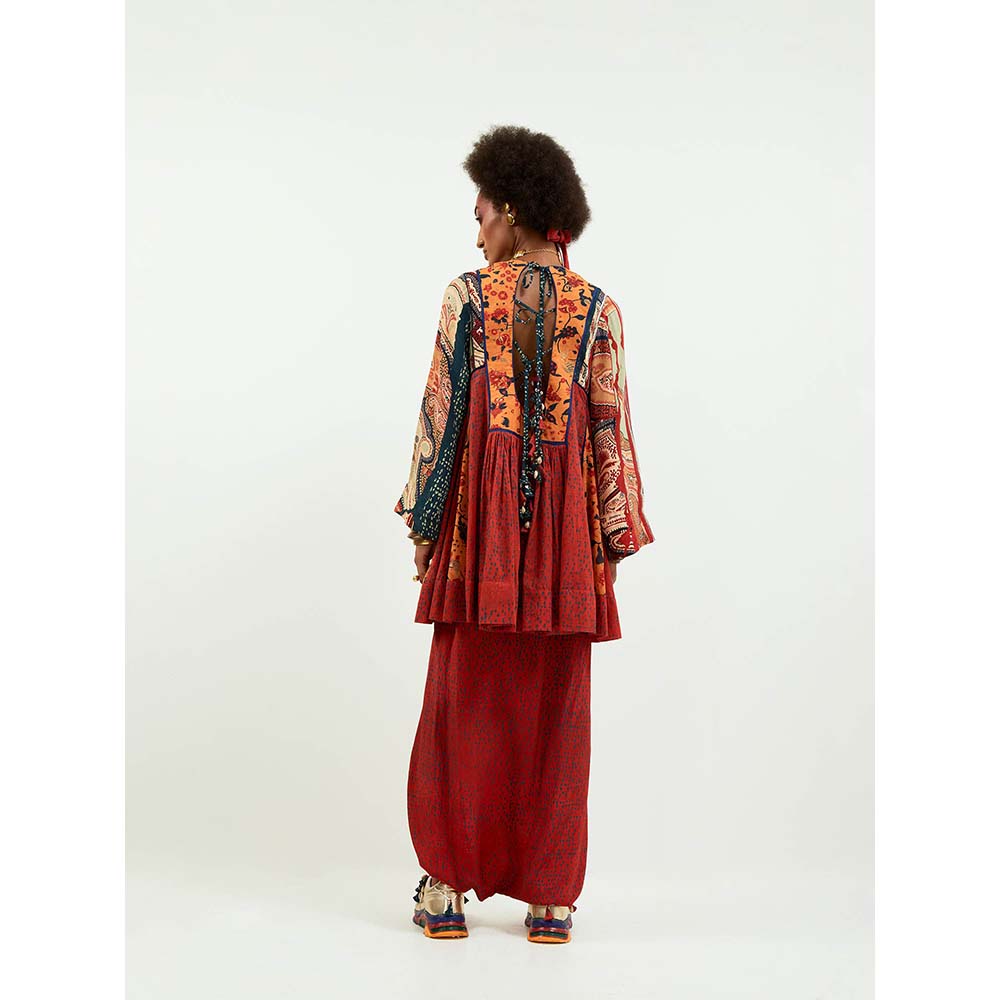 Aseem Kapoor Multi Colour Afghan Tunic with Dhoti (Set of 2)