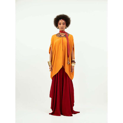 Aseem Kapoor Multi Colour Fiza Kaftan Tunic with Flared Pant (Set of 2)