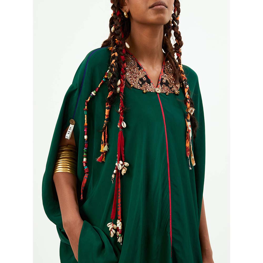 Aseem Kapoor Green Fiza Kaftan Tunic with Dhoti (Set of 2)