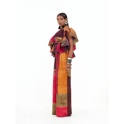 Aseem Kapoor Multi Colour Roxanna Ruffle Top with Pant (Set of 2)