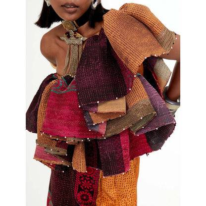 Aseem Kapoor Multi Colour Roxanna Ruffle Top with Pant (Set of 2)