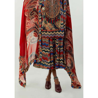 Aseem Kapoor Multi-Colour Kinara Printed Dupatta