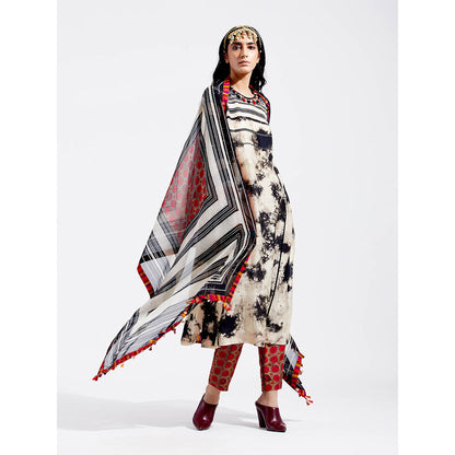 Aseem Kapoor Multi-Colour Patti Dupatta