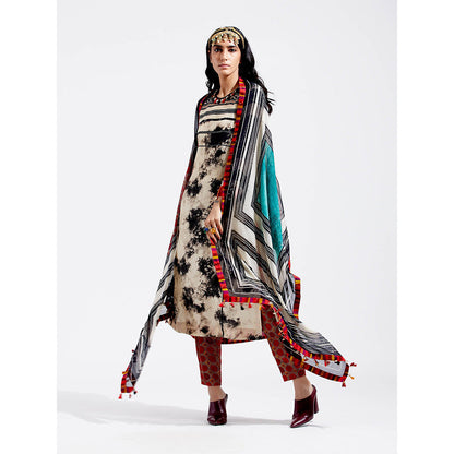 Aseem Kapoor Multi-Colour Patti Dupatta