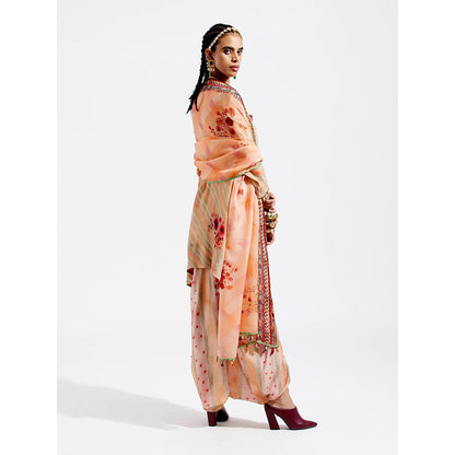 Aseem Kapoor Peach Kinara Dupatta