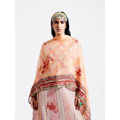 Aseem Kapoor Peach Kinara Dupatta