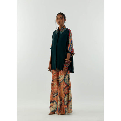 Aseem Kapoor Teal Mandala Shirt