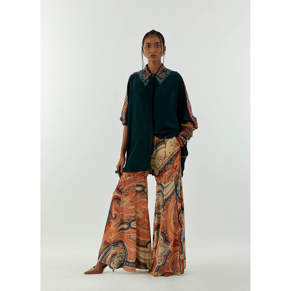 Aseem Kapoor Teal Mandala Shirt
