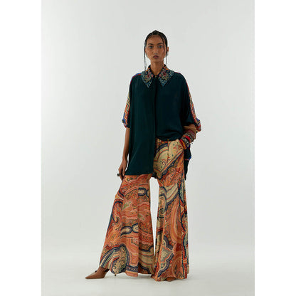 Aseem Kapoor Teal Mandala Shirt