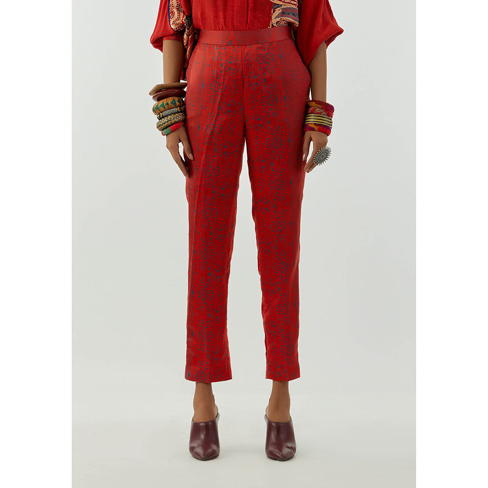 Aseem Kapoor Blue Ritu Kaftan Tunic With Pant (Set of 2)