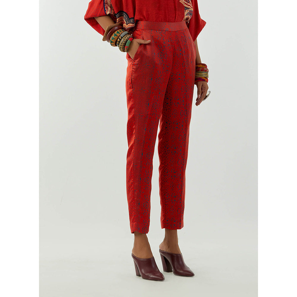 Aseem Kapoor Blue Ritu Kaftan Tunic With Pant (Set of 2)