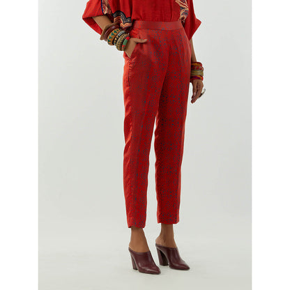 Aseem Kapoor Blue Ritu Kaftan Tunic With Pant (Set of 2)