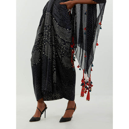 Aseem Kapoor Black Veni Jacket With Blouse And Skirt (Set of 3)