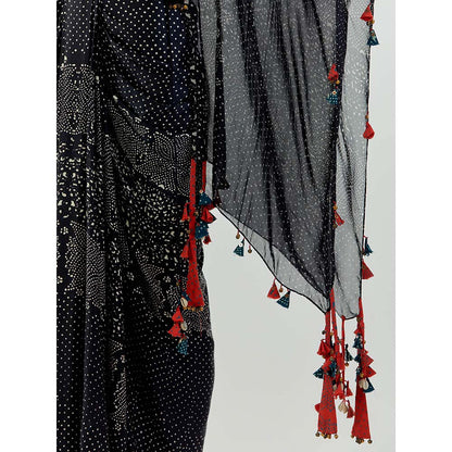 Aseem Kapoor Black Veni Jacket With Blouse And Skirt (Set of 3)