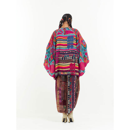 Aseem Kapoor Multi-Colour Mariyam Cape Kurti With Draped Trouser (Set of 2)