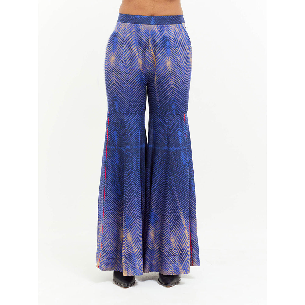 Aseem Kapoor Blue Mitra Short Kurta With Sharara (Set of 2)