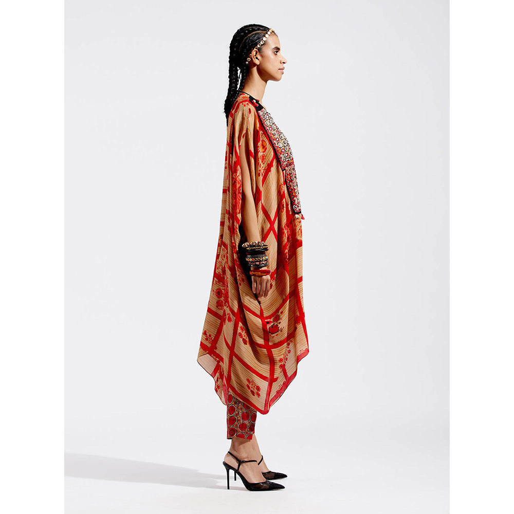 Aseem Kapoor Orange Ritu Tunic With Pant (Set of 2)