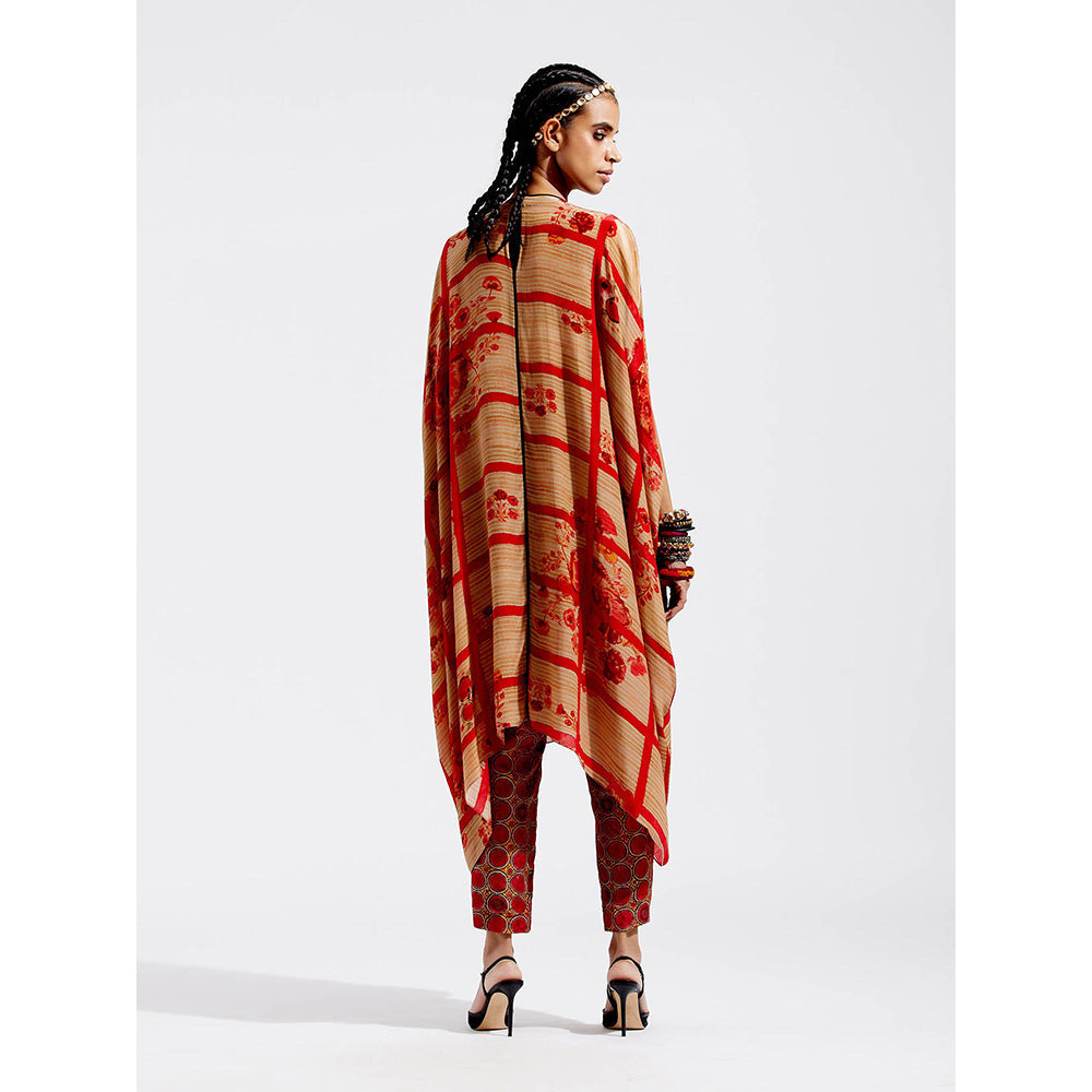 Aseem Kapoor Orange Ritu Tunic With Pant (Set of 2)