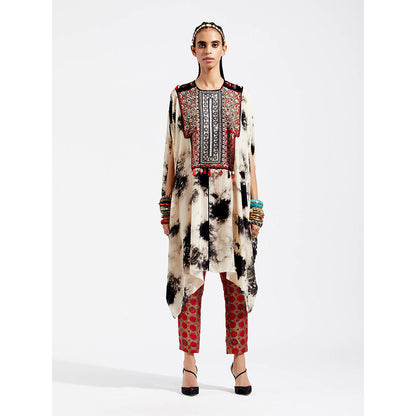 Aseem Kapoor Beige Ritu Tunic With Pant (Set of 2)