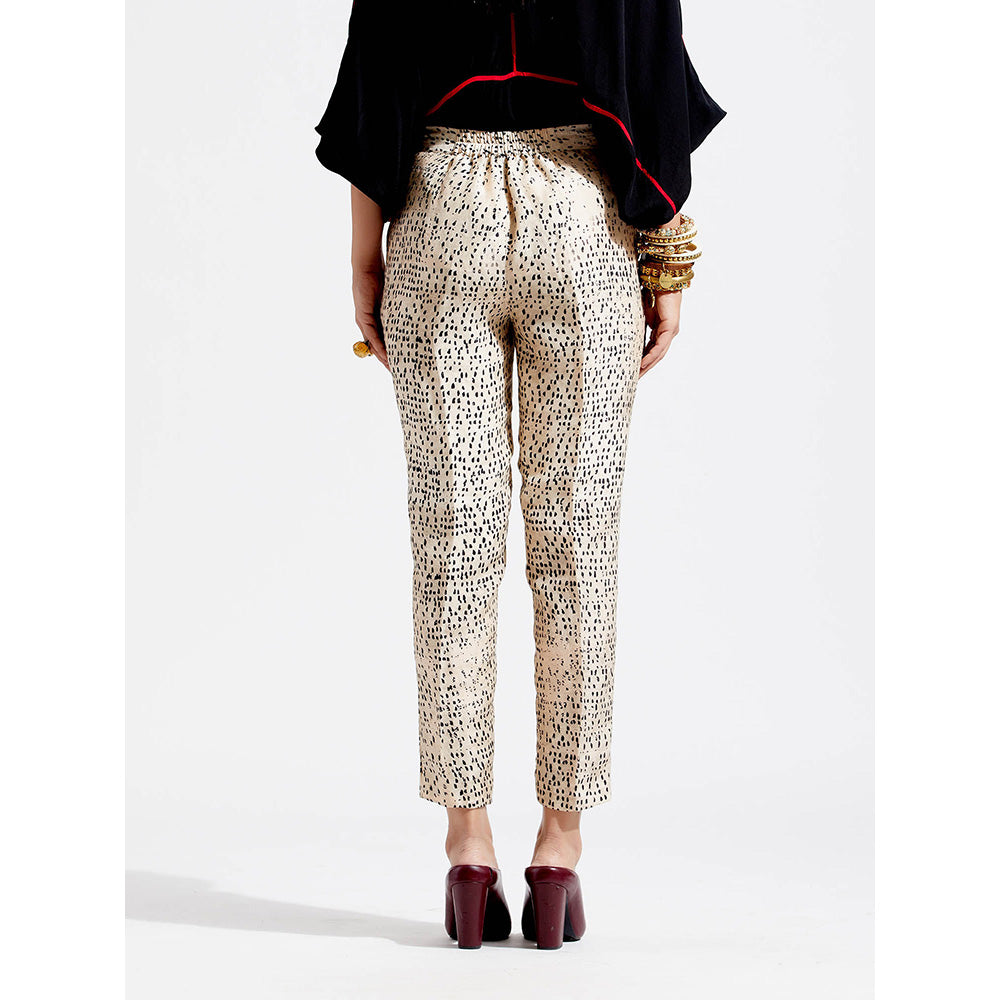 Aseem Kapoor Beige Mitra Short Kurta With Pant (Set of 2)