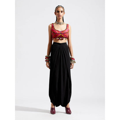 Aseem Kapoor Red Kama Blouse Top