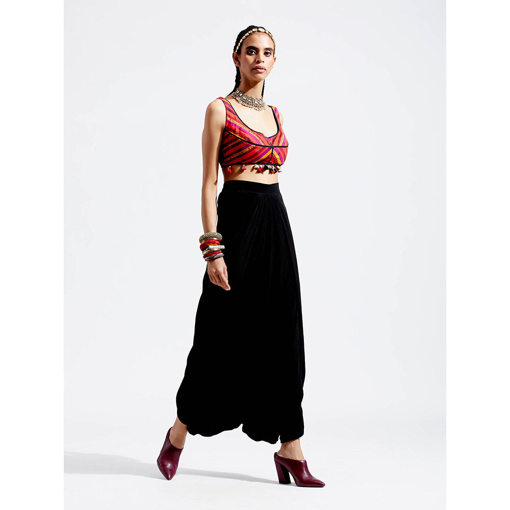 Aseem Kapoor Red Kama Blouse Top