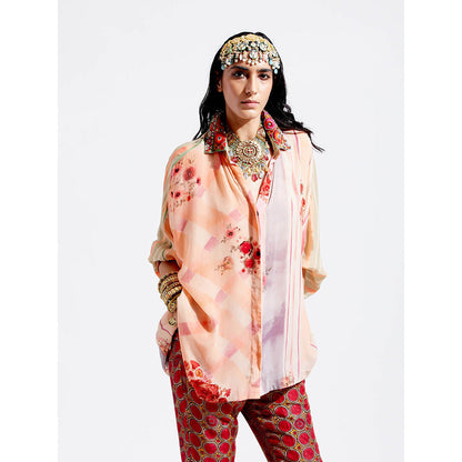 Aseem Kapoor Peach Mandala Shirt