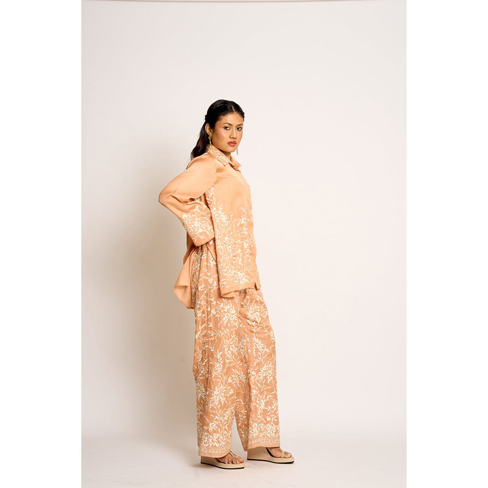 ASHTAR Peach Fuzz Alaya Twin Co-ord (Set of 2)