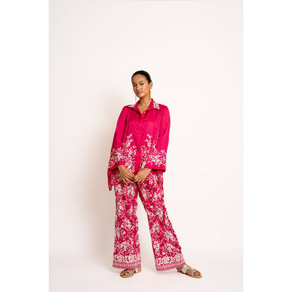 ASHTAR Rani Pink Alaya Twin Co-ord (Set of 2)