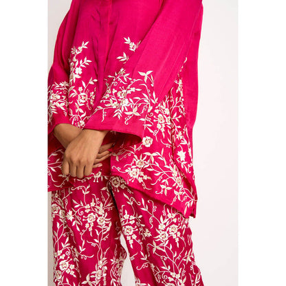 ASHTAR Rani Pink Alaya Twin Co-ord (Set of 2)