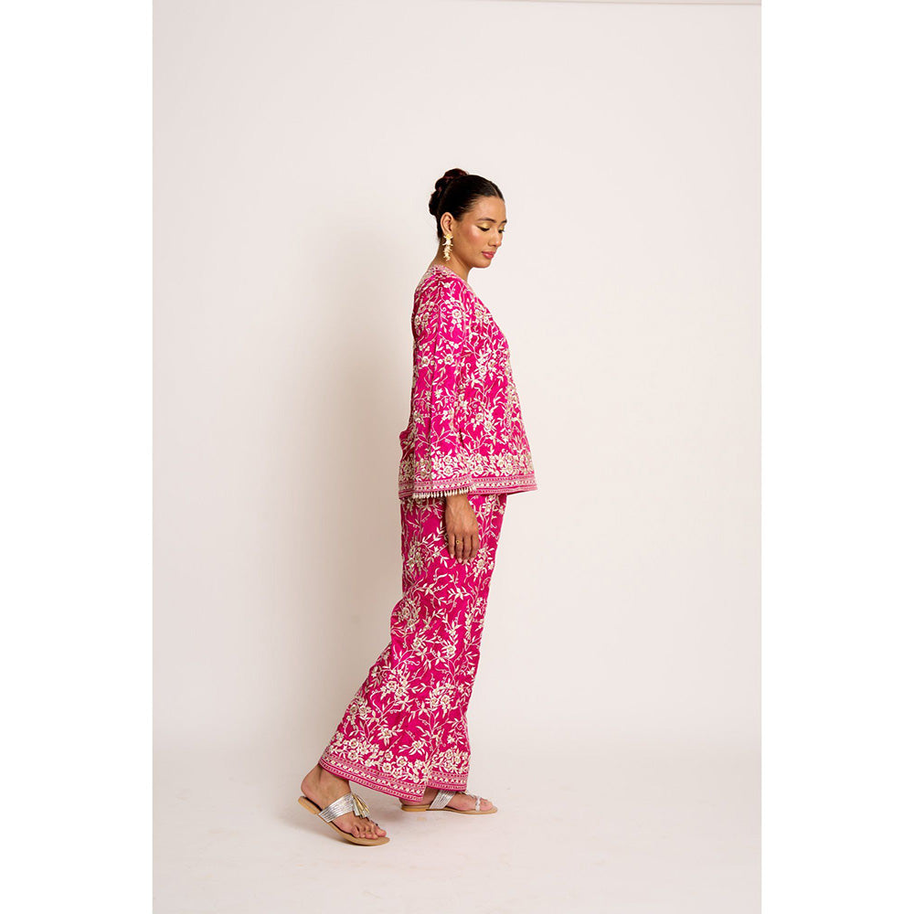 ASHTAR Rani Pink Gulnaaz Co-ord (Set of 2)
