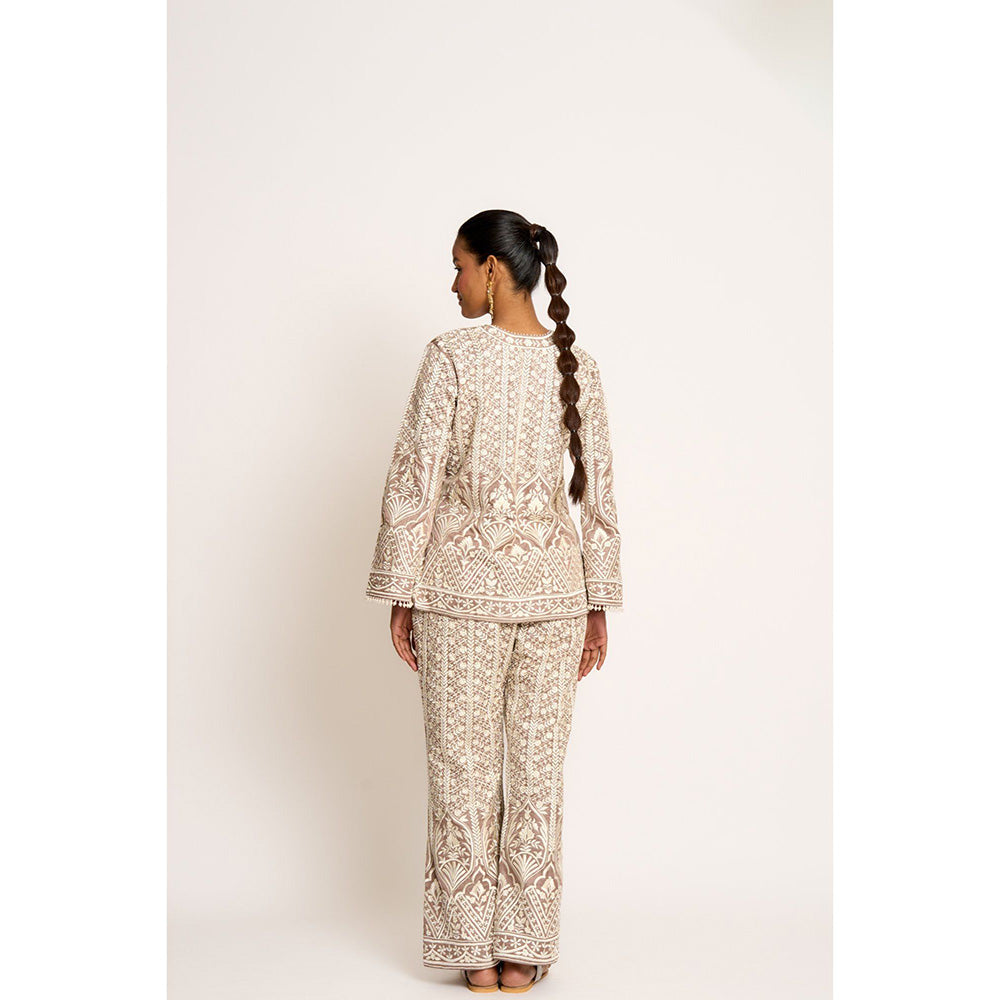 ASHTAR Taupe Grey Aisha Co-ord (Set of 2)