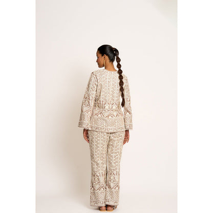 ASHTAR Taupe Grey Aisha Co-ord (Set of 2)