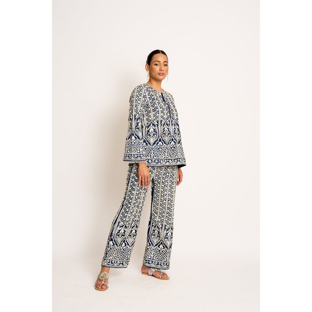 ASHTAR Prussian Blue Aisha Co-ord (Set of 2)
